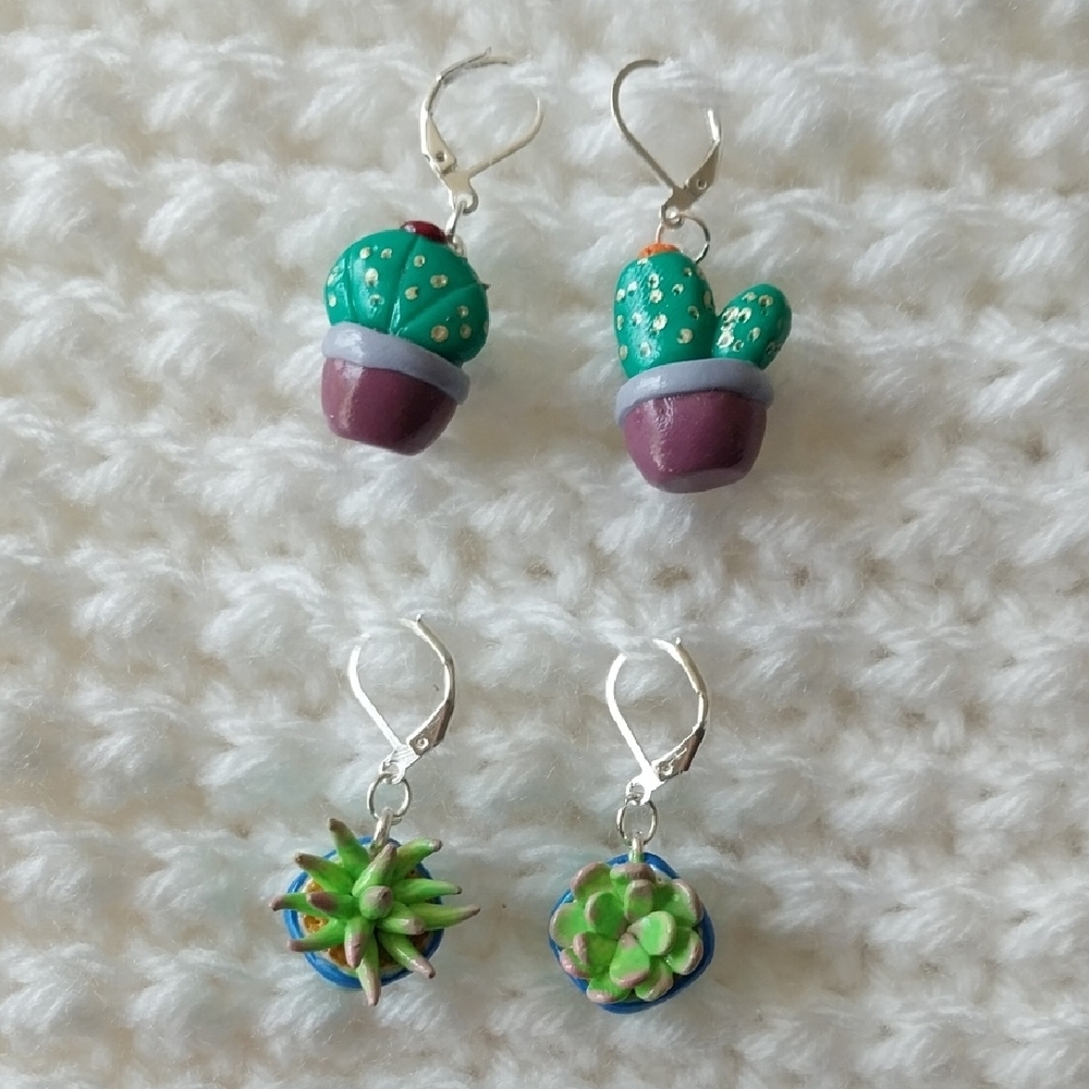 Cactus and Succulent Stitch Markers Progress Keepers Crochet Knitting Handmade